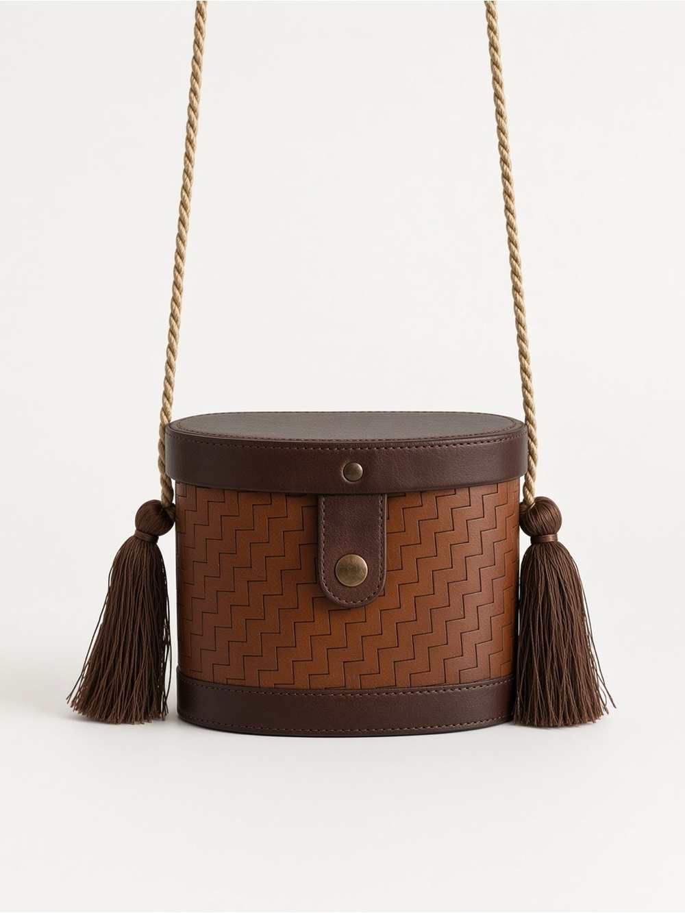 Brown Tassel Crossbody Bag - Women